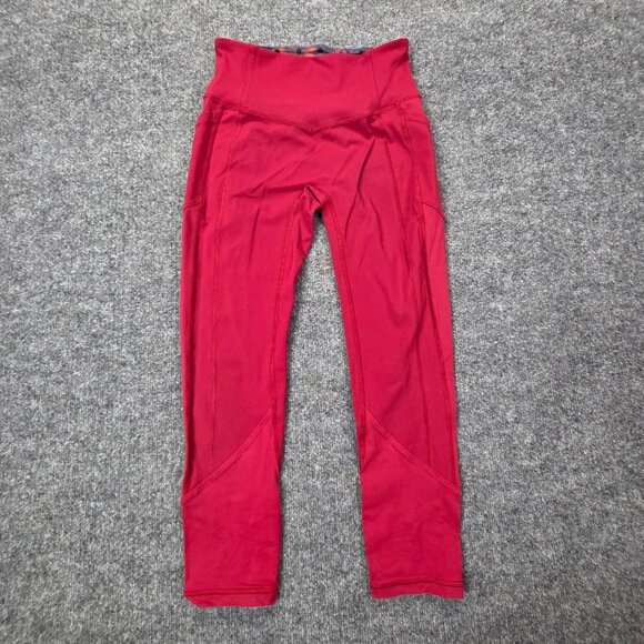 Lululemon Womens Legging Yoga Gym Pants Berry Pink 24" Inseam Size‎ 6 - Picture 1 of 12